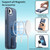 iPhone 17e / 16e CaseNeo Finger Grip Wristband MagSafe Back Phone Case - Blue