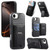 iPhone 17e / 16e CaseNeo Fold Holder Retro Elastic Card Bag Magnetic Back Phone Case - Black