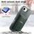 iPhone 17e / 16e CaseNeo Fold Holder Retro Elastic Card Bag Magnetic Back Phone Case - Green