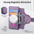 iPhone 17e / 16e CaseNeo MagSafe RFID Anti-theft Retro Leather Phone Case - Purple