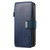 iPhone 17e / 16e CaseNeo MagSafe RFID Anti-theft Zipper Wallet Retro Leather Phone Case - Blue