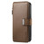 iPhone 17e / 16e CaseNeo MagSafe RFID Anti-theft Zipper Wallet Retro Leather Phone Case - Brown