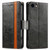 iPhone 17e / 16e CaseNeo Splicing Dual Magnetic Buckle Leather Phone Case - Black