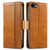 iPhone 17e / 16e CaseNeo Splicing Dual Magnetic Buckle Leather Phone Case - Khaki