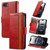 iPhone 17e / 16e CaseNeo Splicing Dual Magnetic Buckle Leather Phone Case - Red
