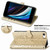 iPhone 17e / 16e Cat and Dog Embossed Leather Phone Case - Gold