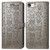iPhone 17e / 16e Cat and Dog Embossed Leather Phone Case - Gray
