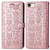 iPhone 17e / 16e Cat and Dog Embossed Leather Phone Case - Rose Gold