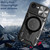 iPhone 17e / 16e CD Texture Sliding Camshield Magnetic Holder Phone Case - Black