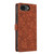 iPhone 17e / 16e Cherry Blossoms Embossed Leather Phone Case - Brown