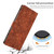 iPhone 17e / 16e Cherry Blossoms Embossed Leather Phone Case - Brown