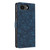 iPhone 17e / 16e Cherry Blossoms Embossed Leather Phone Case - Dark Blue