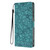 iPhone 17e / 16e Cherry Blossoms Embossed Leather Phone Case - Green