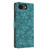 iPhone 17e / 16e Cherry Blossoms Embossed Leather Phone Case - Green