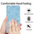 iPhone 17e / 16e Cherry Blossoms Embossed Leather Phone Case - Light Blue