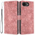 iPhone 17e / 16e Cherry Blossoms Embossed Leather Phone Case - Pink