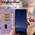 iPhone 17e / 16e Cherry Blossoms Embossed Leather Phone Case - Purple