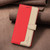 iPhone 17e / 16e Color Matching RFID Anti-theft Leather Phone Case - Red