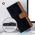 iPhone 17e / 16e Color Stitching Skin Feel Leather RFID Blocking Phone Case - Black