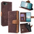 iPhone 17e / 16e Color Stitching Skin Feel Leather RFID Blocking Phone Case - Brown