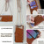 iPhone 17e / 16e Crossbody Chain Fishtail Litchi Leather Phone Case - Brown