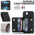 iPhone 17e / 16e Crossbody Dual-buckle Wallet RFID Back Leather Phone Case - Black