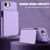 iPhone 17e / 16e Crossbody Dual-buckle Wallet RFID Back Leather Phone Case - Light Purple