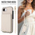 iPhone 17e / 16e Crossbody Dual-buckle Wallet RFID Back Leather Phone Case - White