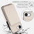 iPhone 17e / 16e Crossbody Dual-buckle Wallet RFID Back Leather Phone Case - White