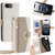 iPhone 17e / 16e Crossbody Litchi Texture Leather Phone Case - White