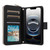 iPhone 17e / 16e Crossbody Rhombic Zipper Tower Buckle Leather Phone Case with Lanyard - Black