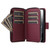 iPhone 17e / 16e Crossbody Rhombic Zipper Tower Buckle Leather Phone Case with Lanyard - Wine Red