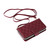 iPhone 17e / 16e Crossbody Rhombic Zipper Tower Buckle Leather Phone Case with Lanyard - Wine Red