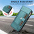 iPhone 17e / 16e Crossbody Strap RFID Blocking Zipper Wallet Leather Phone Case - Green