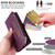 iPhone 17e / 16e Crossbody Strap RFID Blocking Zipper Wallet Leather Phone Case - Purple