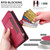 iPhone 17e / 16e Crossbody Strap RFID Blocking Zipper Wallet Leather Phone Case - Red