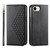 iPhone 17e / 16e Cubic Grid Calf Texture Magnetic Leather Phone Case - Black
