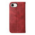 iPhone 17e / 16e Cubic Grid Calf Texture Magnetic Leather Phone Case - Red
