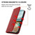 iPhone 17e / 16e Cubic Grid Calf Texture Magnetic Leather Phone Case - Red