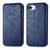 iPhone 17e / 16e Cubic Grid Pressed Magnetic Leather Phone Case - Blue