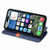 iPhone 17e / 16e Cubic Grid Pressed Magnetic Leather Phone Case - Blue
