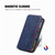iPhone 17e / 16e Cubic Grid Pressed Magnetic Leather Phone Case - Blue