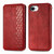 iPhone 17e / 16e Cubic Grid Pressed Magnetic Leather Phone Case - Red