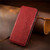 iPhone 17e / 16e Cubic Grid Pressed Magnetic Leather Phone Case - Red