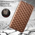 iPhone 17e / 16e Cubic Grid Texture Flip Leather Phone Case - Brown