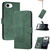 iPhone 17e / 16e Cubic Skin Feel Flip Leather Phone Case - Green