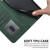 iPhone 17e / 16e Cubic Skin Feel Flip Leather Phone Case - Green