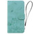 iPhone 17e / 16e Cute Cat Embossed Leather Phone Case - Green