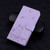 iPhone 17e / 16e Cute Cat Embossed Leather Phone Case - Purple