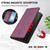iPhone 17e / 16e Cute Cats Embossed Magnetic RFID Vegan Leather Phone Case - Violet Purple